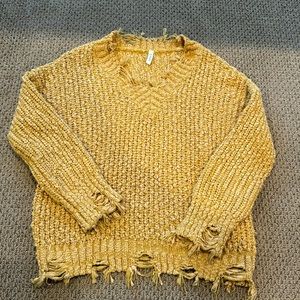 Wish list, distressed, knit sweater